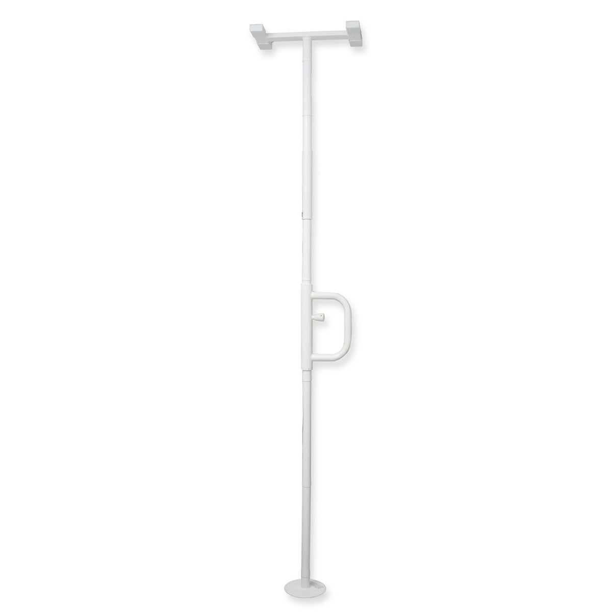 Wonder Pole Single Handle Pivoting Grab Bar, White