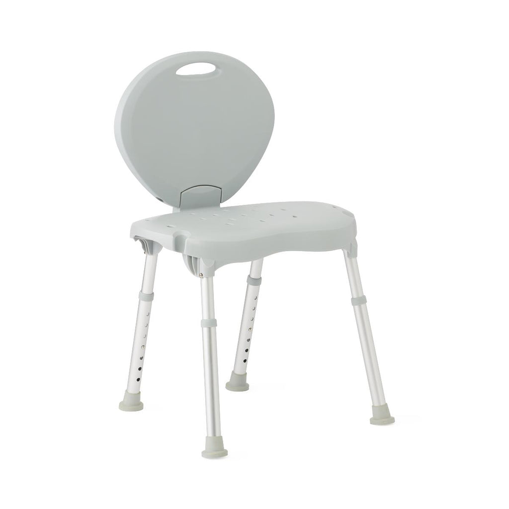 Chaise de douche en aluminium avec dossier