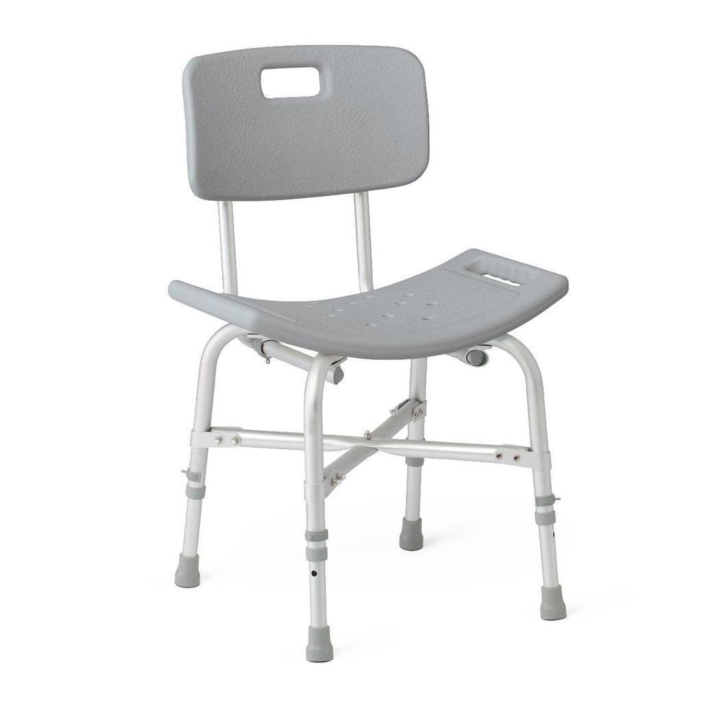 Chaise de douche en aluminium avec dossier