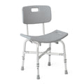 Chaise de douche en aluminium avec dossier