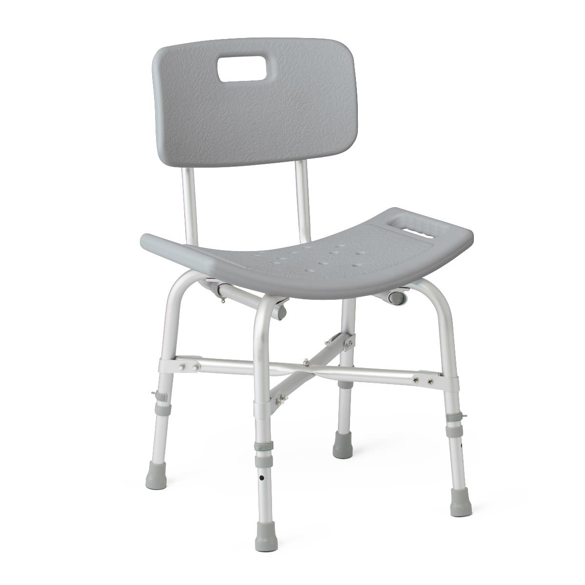 Chaise de douche en aluminium avec dossier