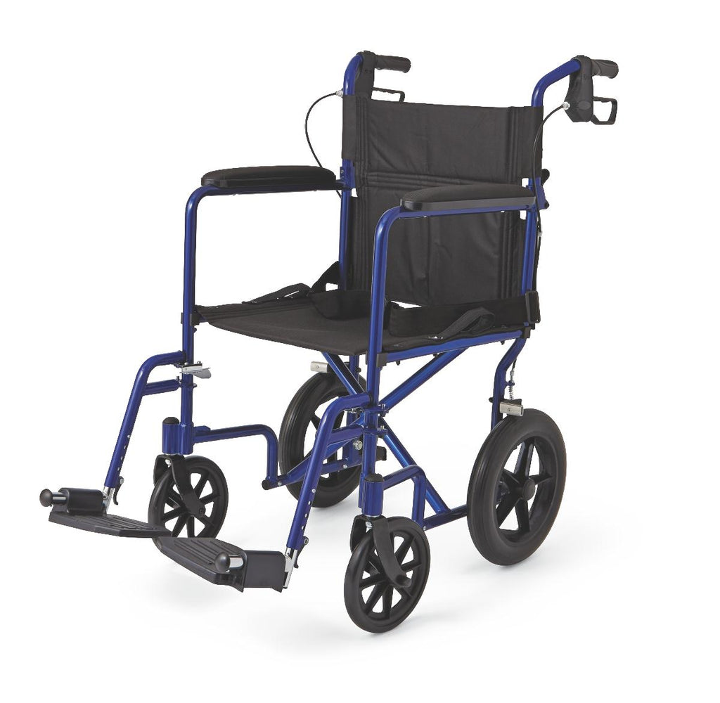 Basic Aluminum Transport Chair with 12" Wheels